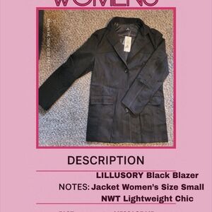 Lillusory Women's Black Lightweight Blazer - Size S